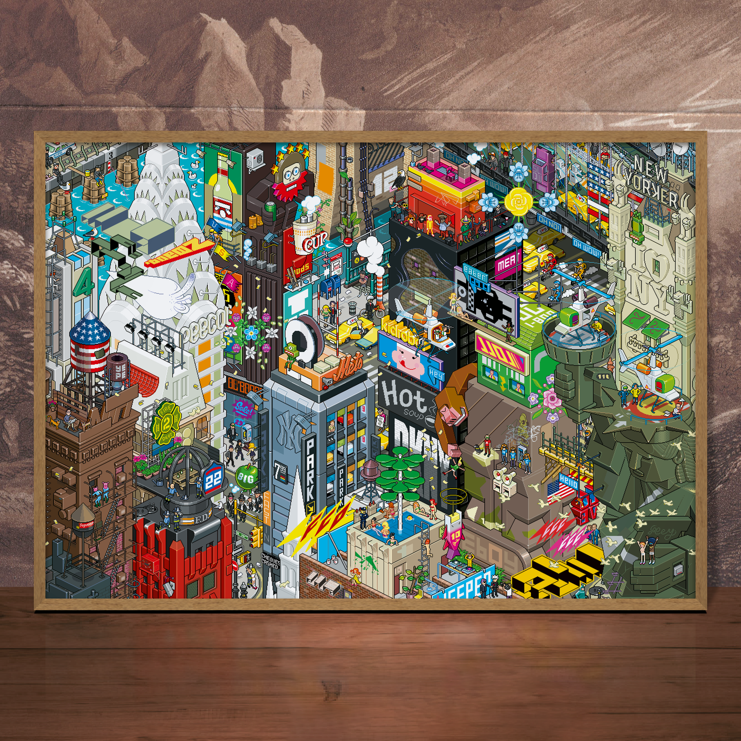 New York Pixel-art Poster by eBoy