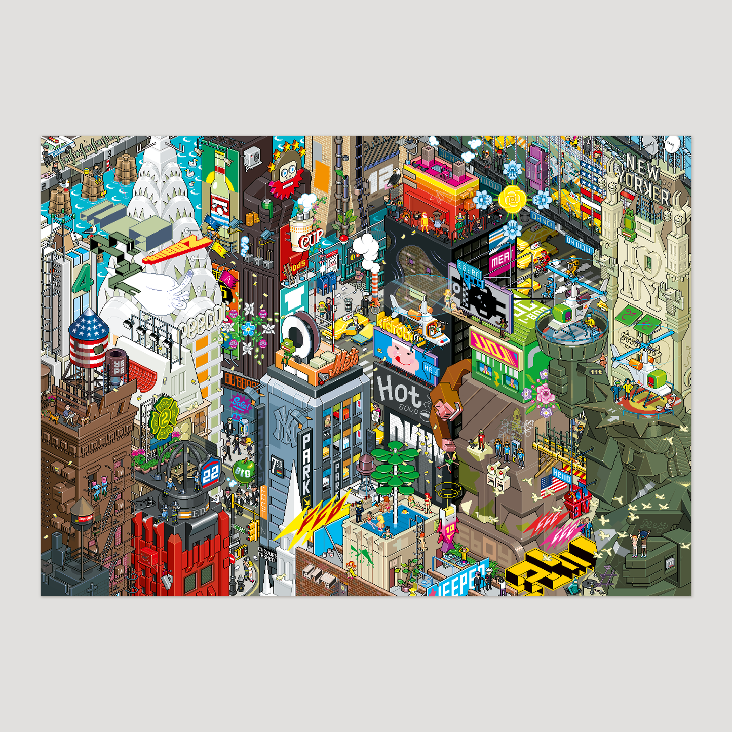 New York Pixel-art Poster by eBoy
