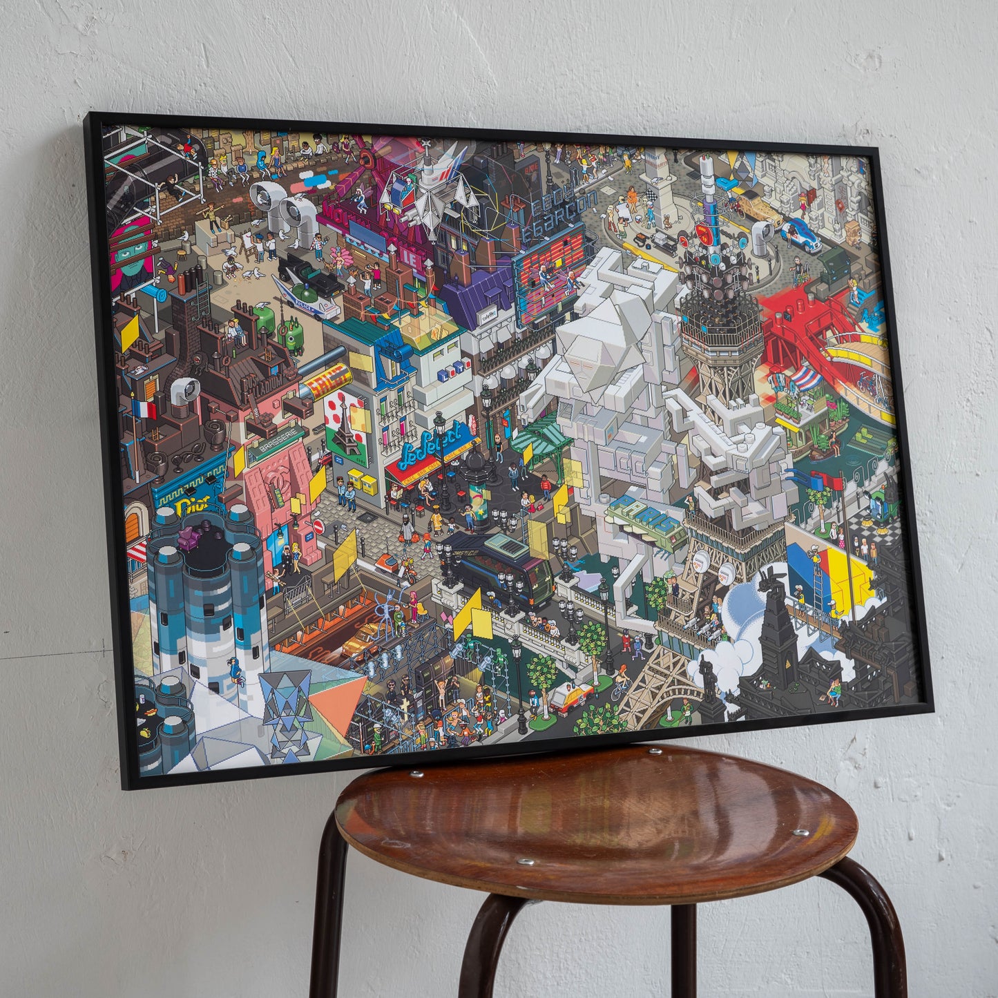 Paris pixel art poster by eBoy