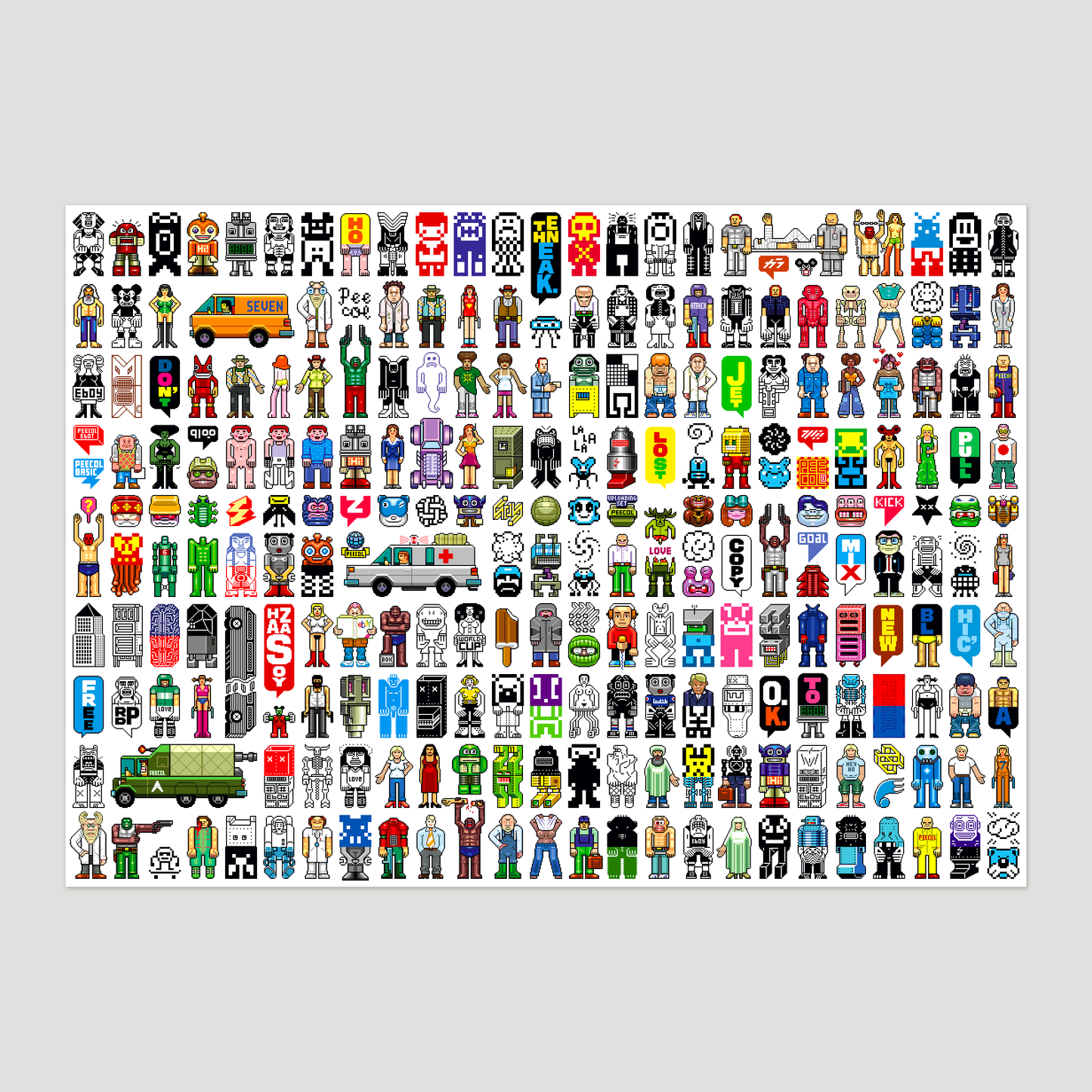 Peecol pixel art poster by eBoy