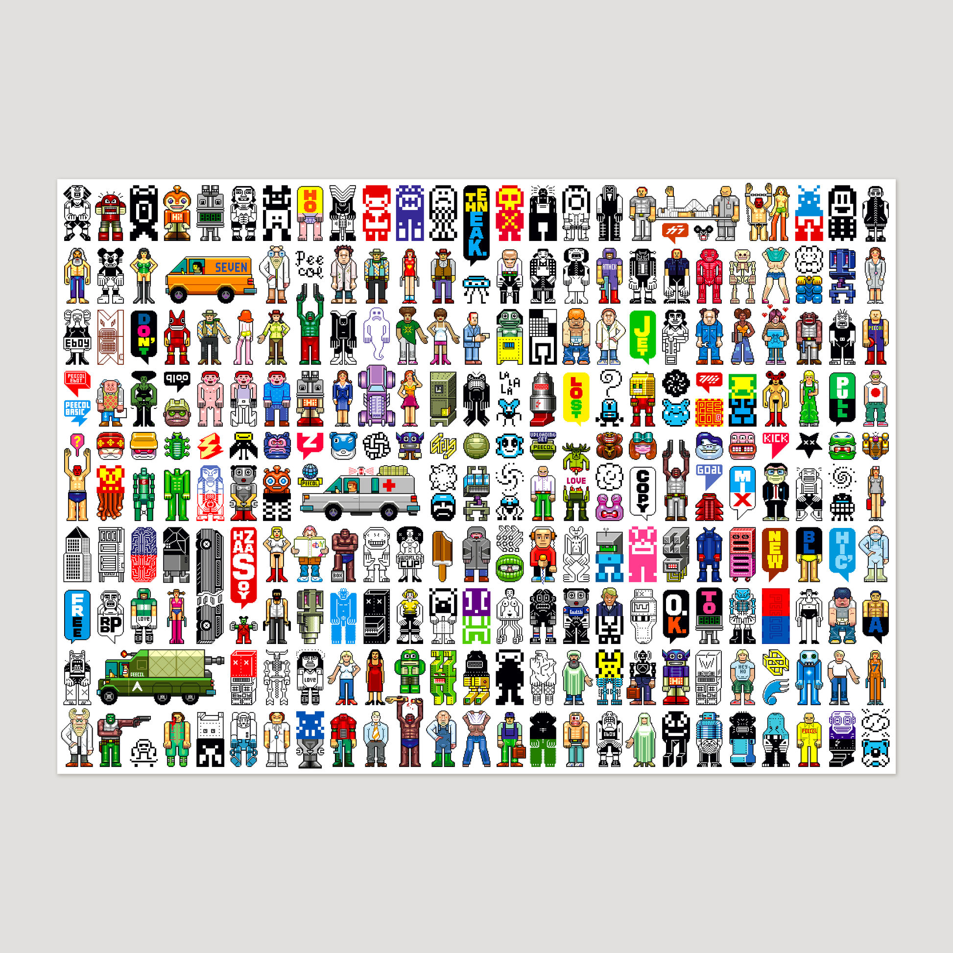 Peecol pixel art poster by eBoy