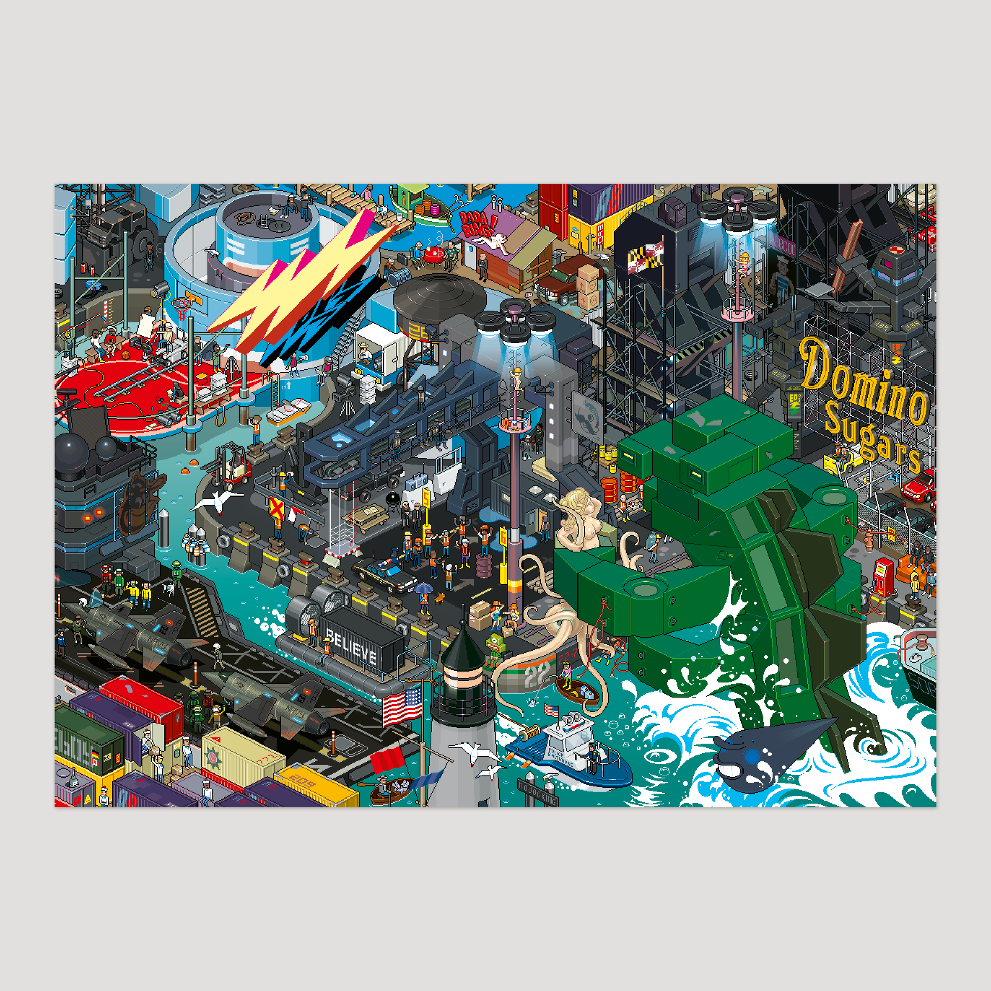 Baltimore pixel art poster by eBoy
