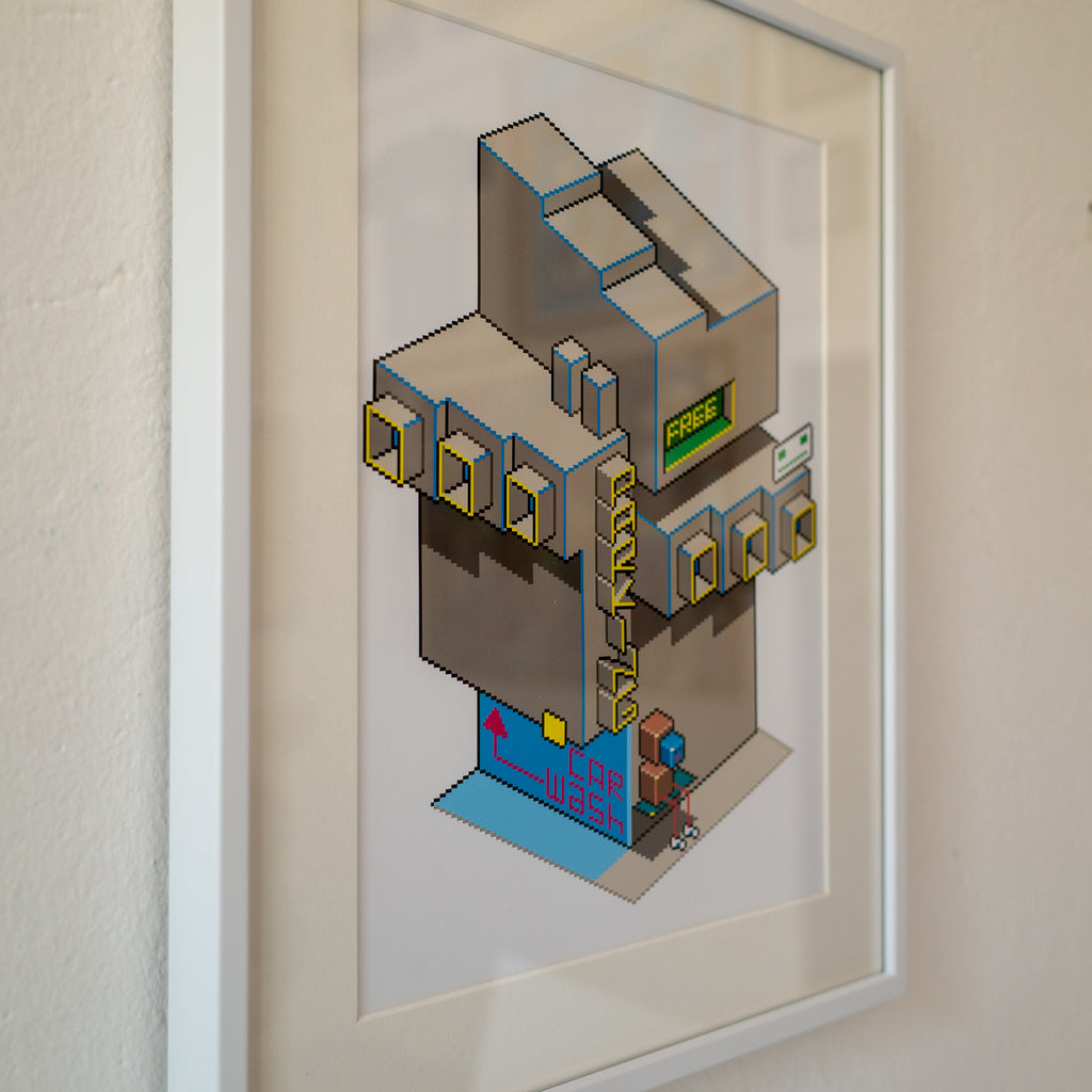 The Humans Building Art Print Framed
