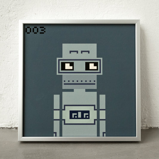 Blockbob 003 Art Print Framed