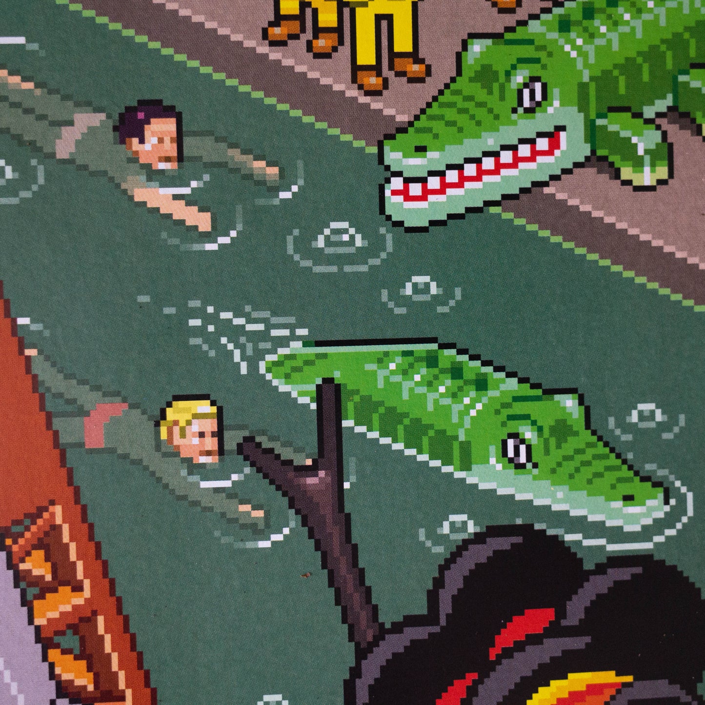 Superbroncobattle pixel art poster by eBoy